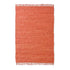 Flicken-Teppich 100% Baumwolle | Waschbarer Fleckerl mit Fransen | Terracotta